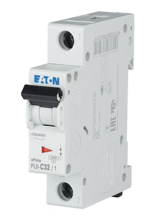Eaton xPole PL6-C32/1 Miniature Circuit Breaker, 1P, 32A, 6kA